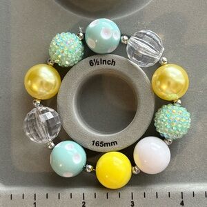 Handmade •Bubblegum Beaded Bracelet 6.5” | Chunky Acrylic Beads